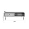Τραπέζι σαλονιού Oslo pakoworld sonoma 110x59x41,5εκ