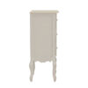 Κομοδίνο Pazlen Inart mdf σε λευκή αντικέ απόχρωση 40x34.5x82εκ