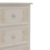 Κομοδίνο Pazlen Inart mdf σε λευκή αντικέ απόχρωση 40x34.5x82εκ