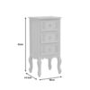 Κομοδίνο Pazlen Inart mdf σε λευκή αντικέ απόχρωση 40x34.5x82εκ