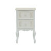 Κομοδίνο Pazlen Inart mdf σε λευκή αντικέ απόχρωση 40x45x65εκ