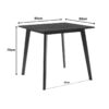 Τραπέζι Benson pakoworld MDF σε καρυδί απόχρωση 80x80x75εκ