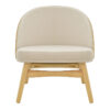 Καρέκλα Sarian pakoworld μπεζ ύφασμα-rubberwood φυσικό πόδι 69,5x71x70.5εκ