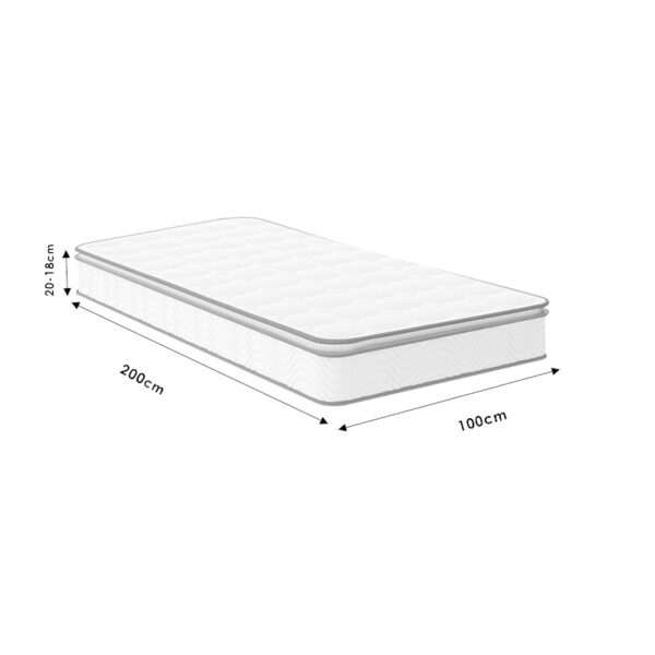Στρώμα Perfecto pakoworld Continuous springs μονής όψης ανώστρωμα 22-24cm 100x200εκ