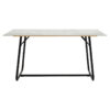 Τραπέζι Revello pakoworld sintered stone λευκό μαρμάρου-μαύρο 150x90x75εκ