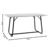Τραπέζι Revello pakoworld sintered stone λευκό μαρμάρου-μαύρο 150x90x75εκ