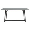 Τραπέζι Revello pakoworld sintered stone μαύρο μαρμάρου-μαύρο 150x90x75εκ