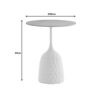 Βοηθητικό τραπέζι Kousien Inart μαύρο sintered stone Φ50x60εκ
