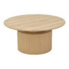 Τραπέζι σαλονιού Opols pakoworld mdf σε  φυσική απόχρωση Φ90x42εκ