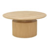 Τραπέζι σαλονιού Opols pakoworld mdf σε  φυσική απόχρωση Φ90x42εκ