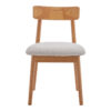 Καρέκλα Tullo pakoworld rubberwood σε φυσική απόχρωση 46x45x78εκ