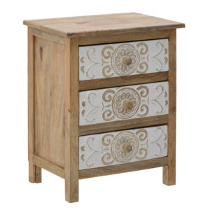 Τραπέζι Nares pakoworld αλουμίνιο λευκό-plywood φυσικό 140x80x72.5εκ