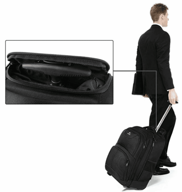 Σακίδιο πλάτης Τροχήλατο  45L Laptop 18” Matein 1178 μαύρο
