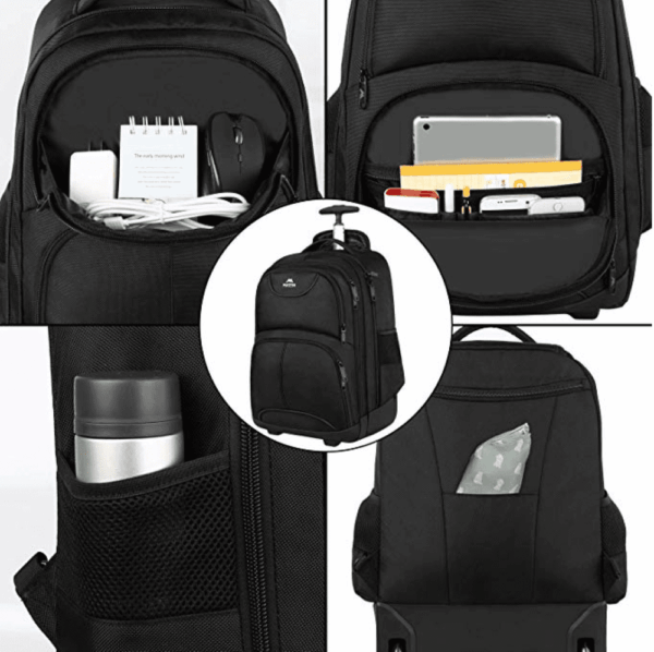 Σακίδιο πλάτης Τροχήλατο  45L Laptop 18” Matein 1178 μαύρο