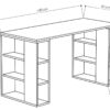 Γραφείο Colmar pakoworld χρώμα λευκό 140x60x75εκ