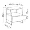 Κομοδίνο Johana pakoworld μαύρο-oak 45x40x50εκ