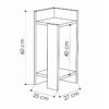Κομοδίνο Immerse pakoworld σετ 2 τμχ. oak-ανθρακί 27x25x60εκ