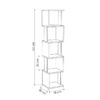 Βιβλιοθήκη - στήλη Piri pakoworld oak μελαμίνης 35x30x161εκ