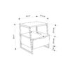 Κομοδίνο Johana pakoworld μαύρο-λευκό 45x40x50εκ