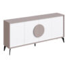 Μπουφές Gora pakoworld σε λευκή με μόκα απόχρωση  180x35.6x82εκ