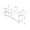 Μπουφές Gora pakoworld σε λευκή με μόκα απόχρωση  180x35.6x82εκ