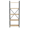Βιβλιοθήκη Baker pakoworld καρυδί-μαύρο 66x34x180εκ
