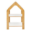 Ραφιέρα Montessori Zoilen pakoworld φυσικό-λευκό-μπλε mdf 50x30x80εκ