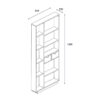 Βιβλιοθήκη με συρτάρια Dakin pakoworld σε oak απόχρωση 80x25x190εκ