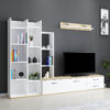 Σύνθετο σαλονιού Leman pakoworld σε λευκή-oak απόχρωση 240x35x154εκ