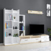 Σύνθετο σαλονιού Leman pakoworld σε λευκή-oak απόχρωση 240x35x154εκ