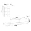 Έπιπλο τηλεόρασης Rumba pakoworld σε λευκή-oak απόχρωση 180x30x31εκ
