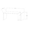 Τραπέζι σαλονιού Poko pakoworld σε oak απόχρωση 86.8x50x32,4εκ