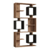 Βιβλιοθήκη Cubix pakoworld σε sonoma-ανθρακί απόχρωση 90x24,6x171,90εκ