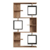 Βιβλιοθήκη Cubix pakoworld σε sonoma-ανθρακί απόχρωση 90x24,6x171,90εκ