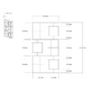 Βιβλιοθήκη Cubix pakoworld σε sonoma-ανθρακί απόχρωση 90x24,6x171,90εκ