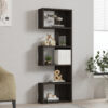 Βιβλιοθήκη Cascade pakoworld σε σκούρο καρυδί απόχρωση 51.8x22x150εκ