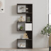 Βιβλιοθήκη Cascade pakoworld σε σκούρο καρυδί απόχρωση 51.8x22x150εκ