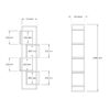 Βιβλιοθήκη Gridur pakoworld σε σκούρο καρυδί απόχρωση 44x29x140εκ