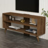 Σύνθετο σαλονιού Prestige pakoworld σε καρυδί απόχρωση 120x29,6x50εκ