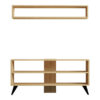 Σύνθετο σαλονιού Prestige pakoworld σε oak απόχρωση 120x29,6x50εκ