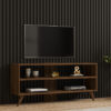 Έπιπλο τηλεόρασης Prestige pakoworld σε καρυδί απόχρωση 120x29,6x50εκ