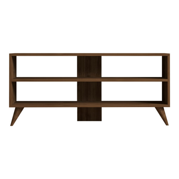 Έπιπλο τηλεόρασης Prestige pakoworld σε καρυδί απόχρωση 120x29,6x50εκ