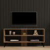 Έπιπλο τηλεόρασης Prestige pakoworld σε sonoma απόχρωση 120x29,6x50εκ