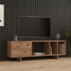 Έπιπλο τηλεόρασης Mueble pakoworld σε sonoma απόχρωση 140x29x45εκ