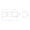 Έπιπλο τηλεόρασης Wison pakoworld σε oak απόχρωση 120x29x50εκ