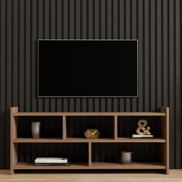 Έπιπλο τηλεόρασης Kapri pakoworld σε sonoma απόχρωση 120x28x55εκ