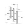Ραφιέρα τοίχου Tabal pakoworld σε oak απόχρωση 49.4x14.5x85εκ