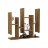 Ραφιέρα τοίχου Bemba pakoworld σε καρυδί απόχρωση 70x19,6x68,8εκ