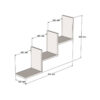 Ραφιέρα τοίχου Mauer pakoworld σε καρυδι απόχρωση 90x19,6x60εκ