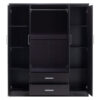 Ντουλάπα ρούχων τετράφυλλη OLYMPUS pakoworld χρώμα wenge 159x57x183εκ